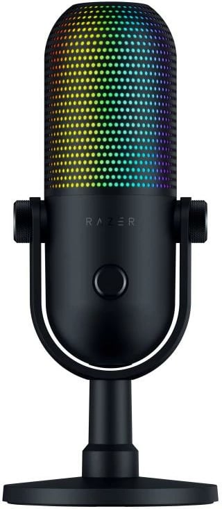 Mikrofon, Razer, Seiren V3 Chroma RZ19-05060100-R3M1, USB, ndriçim Chroma RGB, i zi