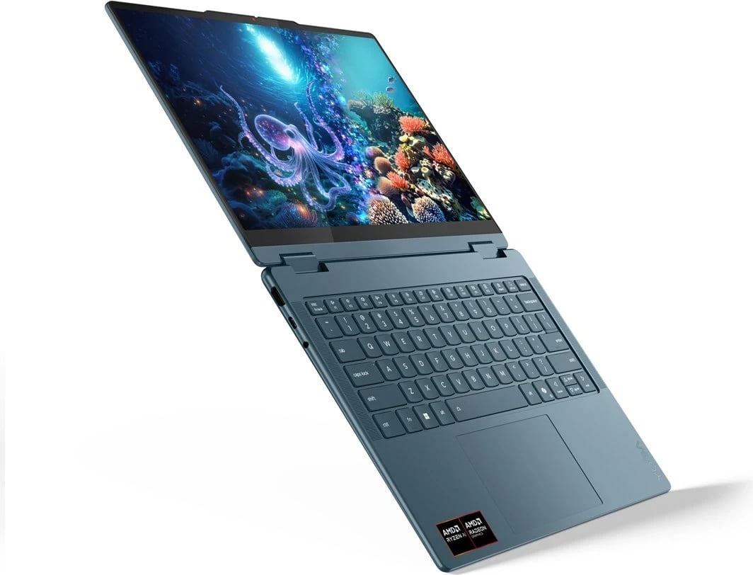 Laptop 2-në-1 Lenovo Yoga 7 14AKP10, AMD Ryzen AI 5 340, 16 GB RAM, 512 GB SSD, 14", Touchscreen, Teal