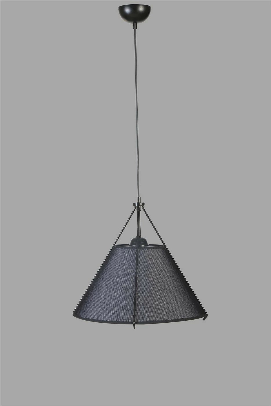 Llambë tavani Opviq, trup metalik, kapak prej tekstili, e zezë, 40x70cm