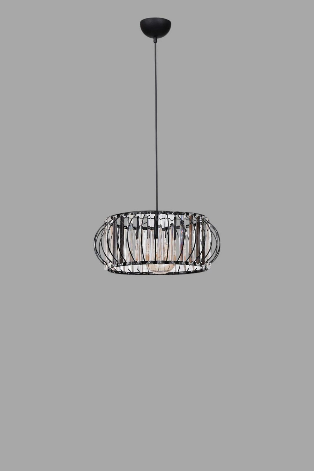 Llambë tavani Opviq, 9042-7, metal e xham, ngjyrë e zezë