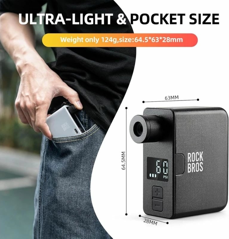 Pompë elektrike mini Rockbros, unisex