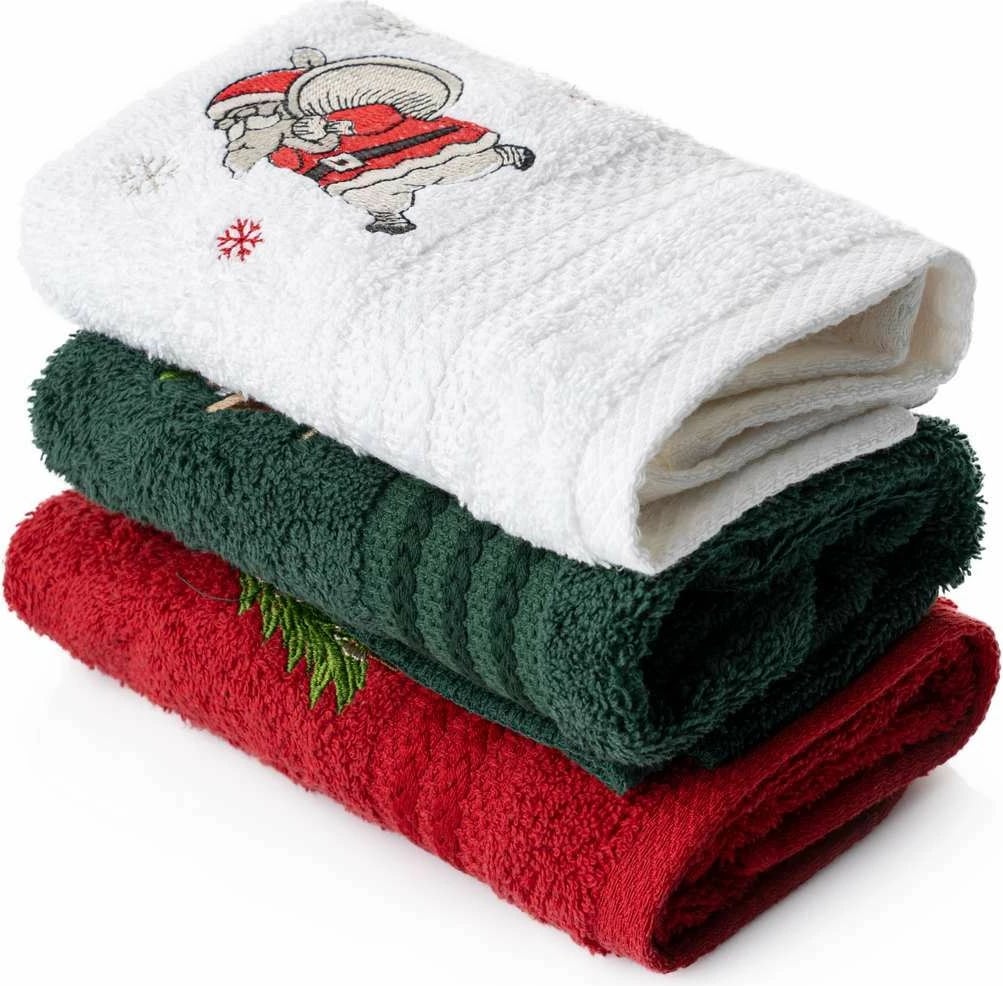 Set peshqirësh për larje (3 copë), temë Krishtlindjesh, Mijolnir, Santa C Set peshqirësh për larje (3 copë), temë Krishtlindjesh, Mijolnir, Santa C