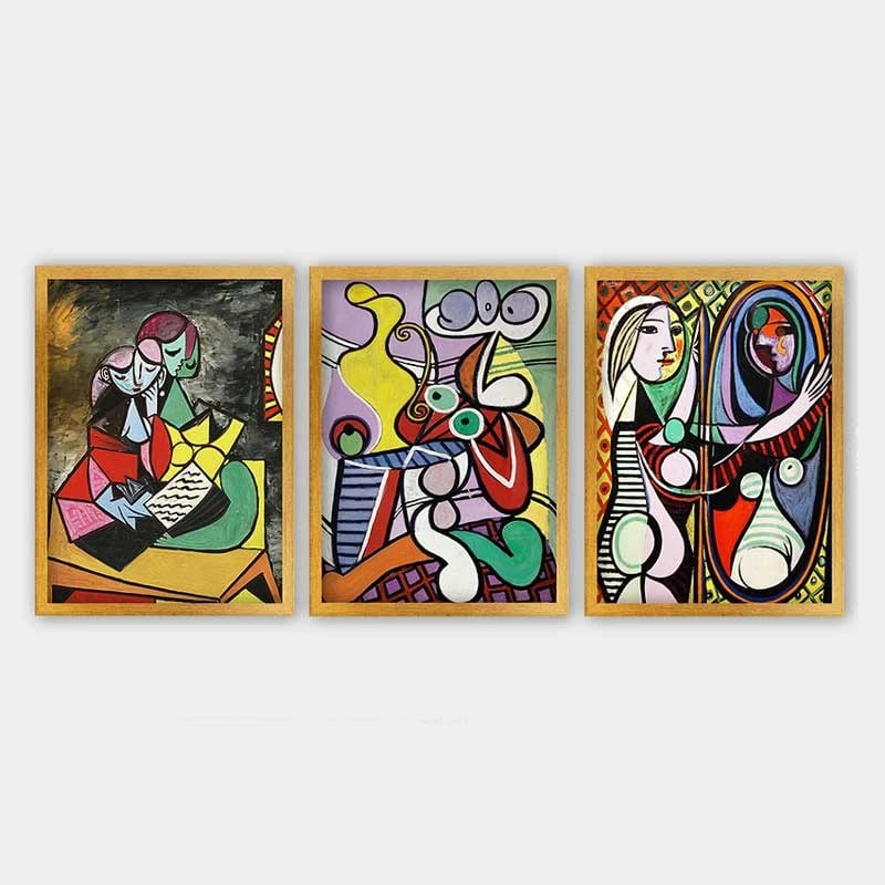 Pikturë dekorative me kornizë (3 copë), Wallity, 3AC_UNPP01_3545