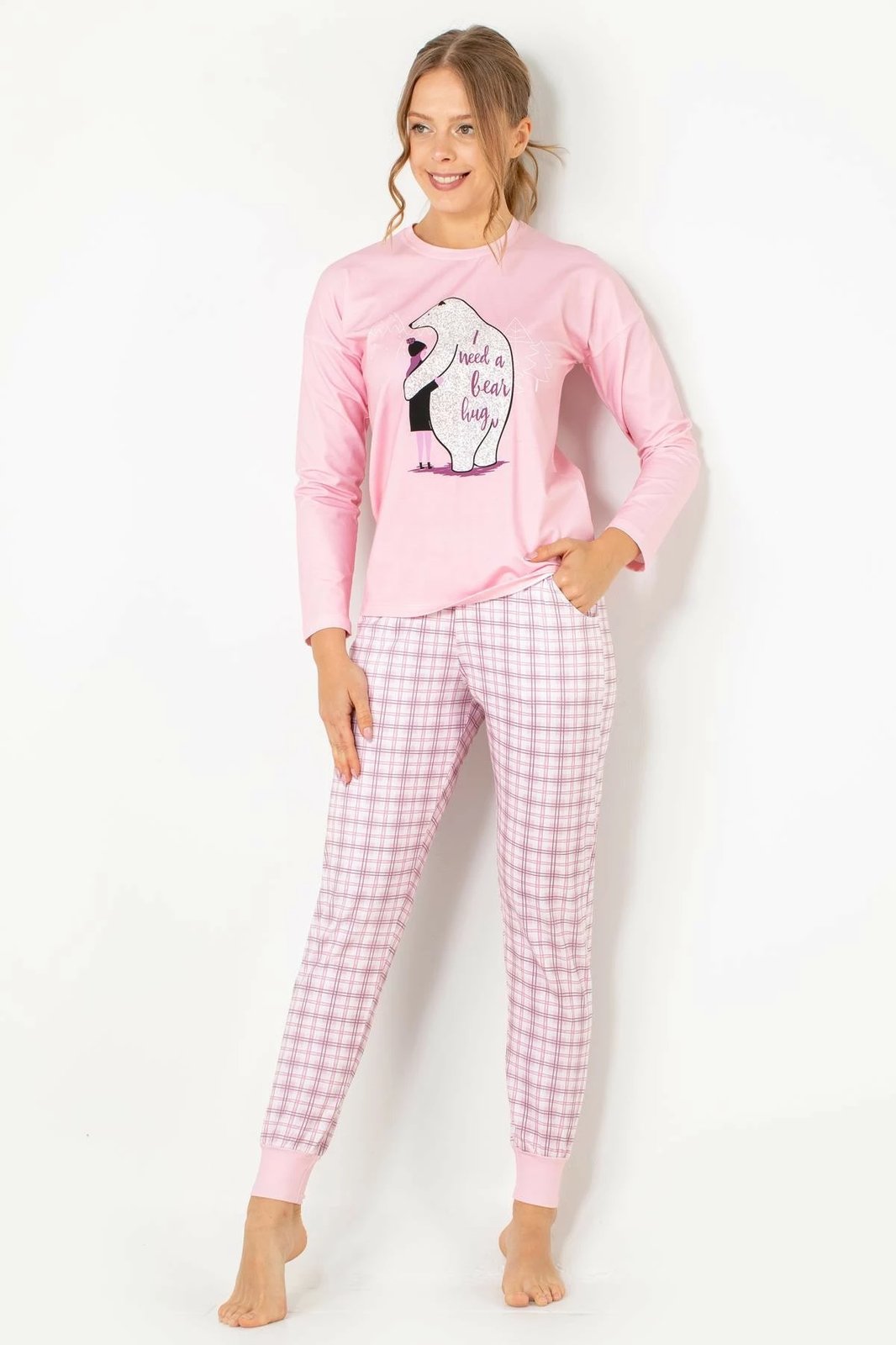 Set pizhamash për gra, Jumeon, 002-000719, rozë