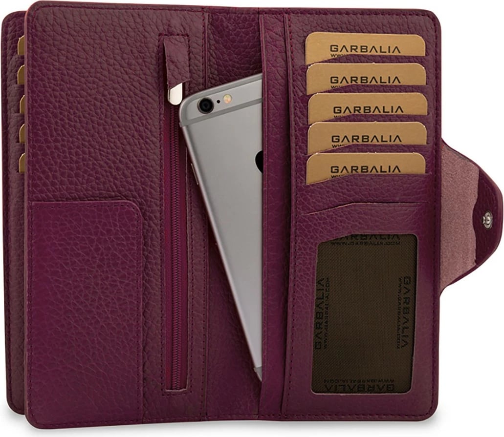 Portofol unisex Zoozie Bags, ngjyrë damson, Martha