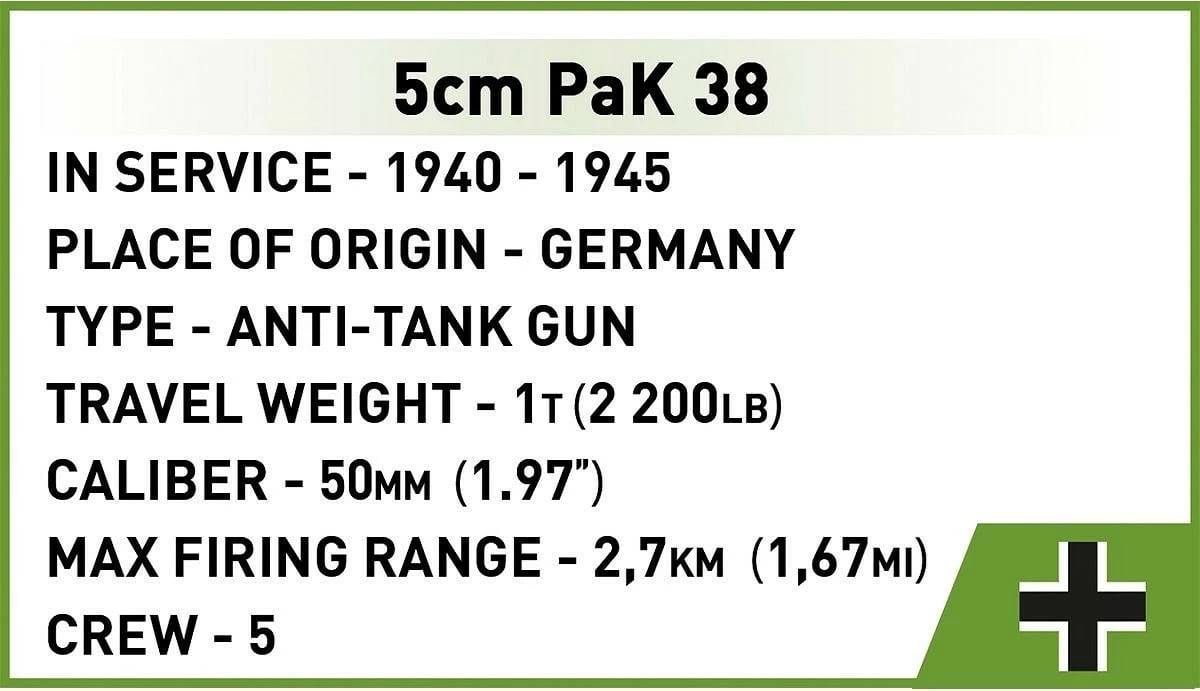 Set ndërtimi Cobi Klocki Sd.Kfz.139 Marder III, 486 pjesë, me 2 figurina, Bezh