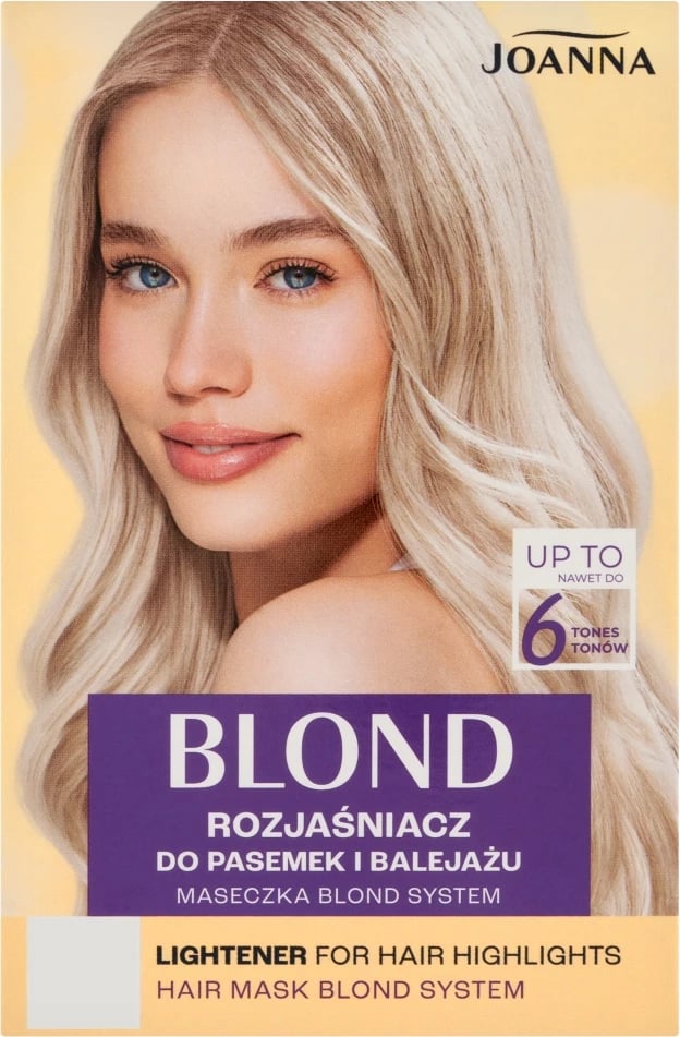 Pluhur zbardhues për flokë Joanna për highlight dhe balajazh 6 nuanca për femra, 1 copë