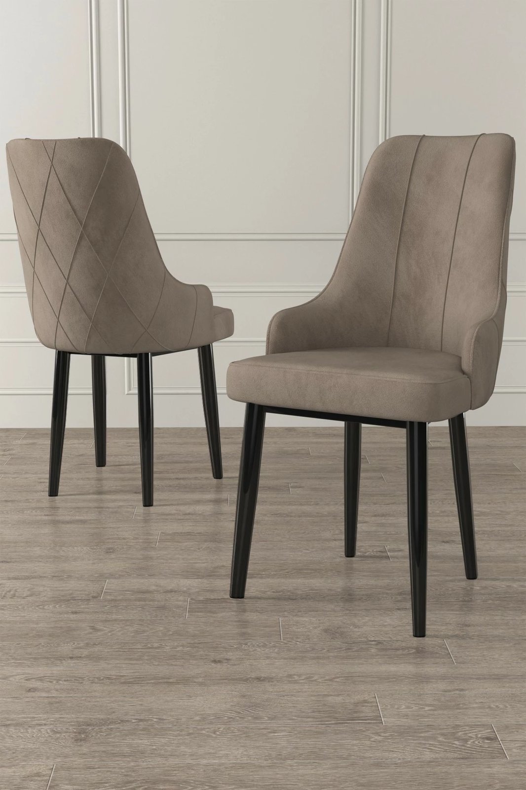 Set karrigesh (6 copë), Hanah Home, Trex, kapuçino, e zezë Set karrigesh (6 copë), Hanah Home, Trex, kapuçino, e zezë