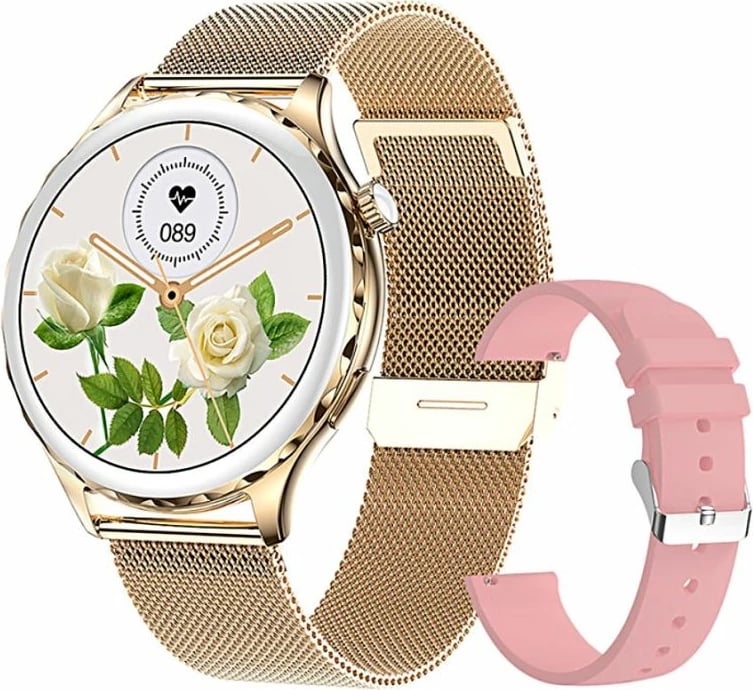 Smartwatch për femra Rubicon, rozë