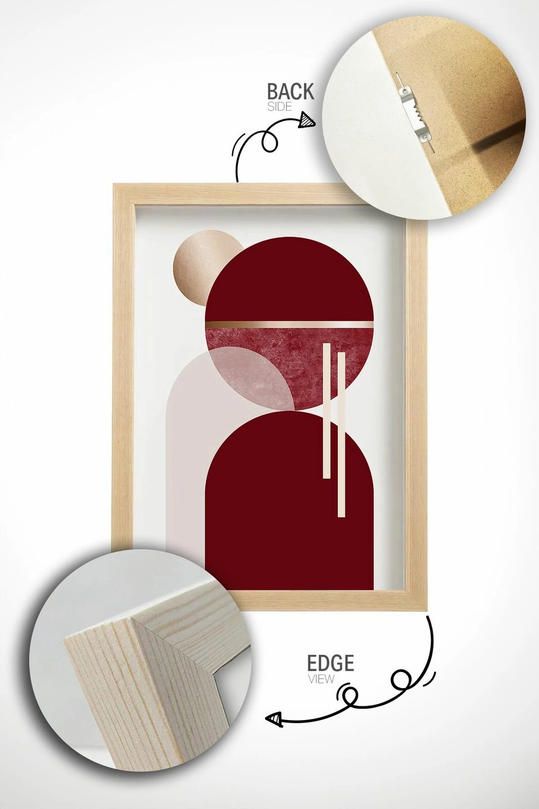 Pikturë dekorative me kornizë (3 copë), Wallity, Ersydata8-3348