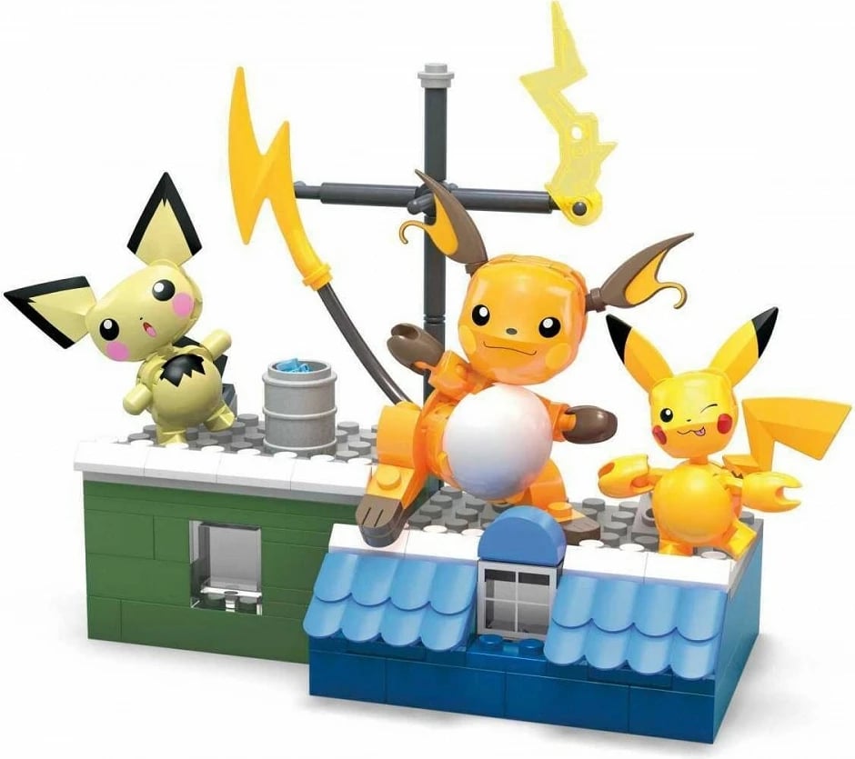 Set ndërtimi Mega Bloks Pokemon Evolution Pikachu HKT23, 159 pjesë, plastikë