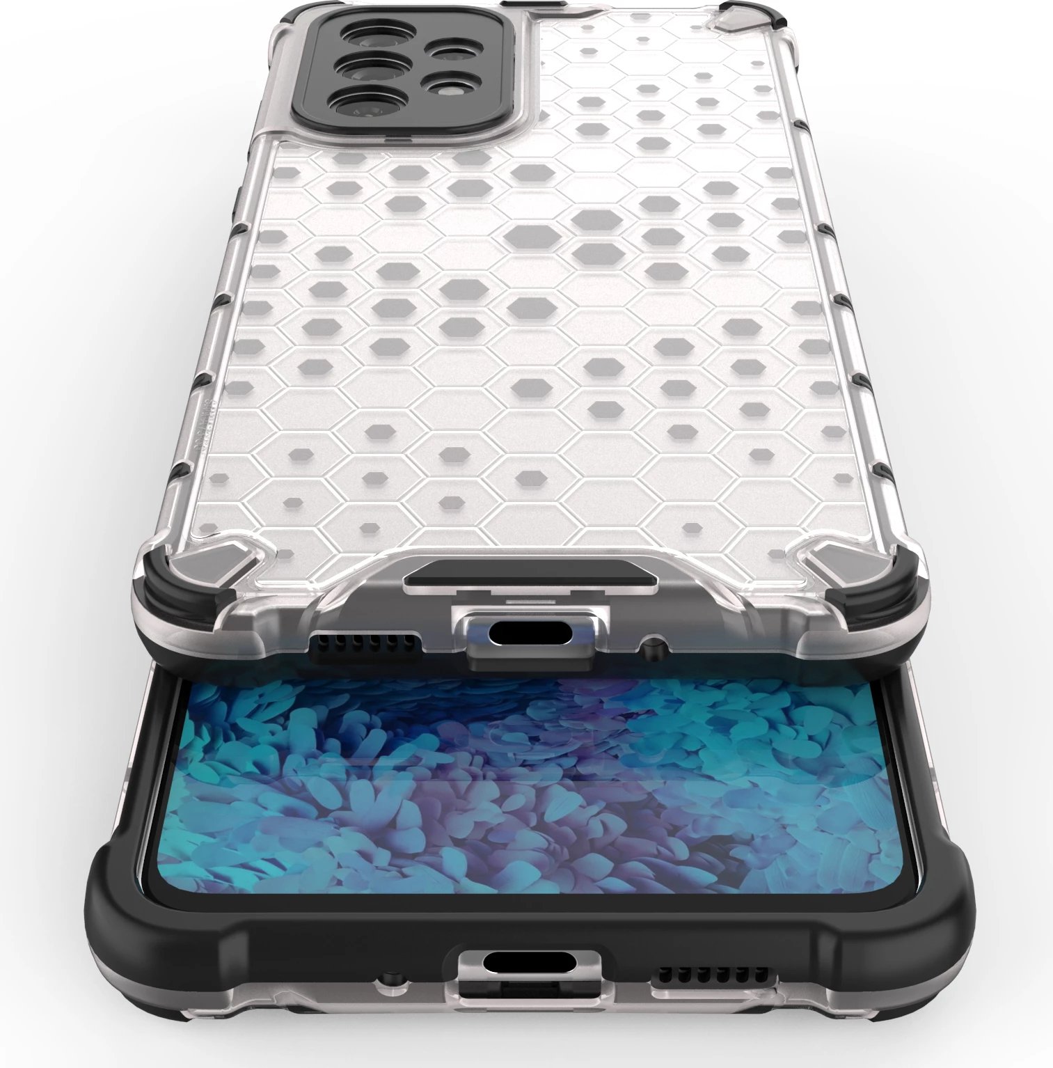 Mbështjellës Hurtel Honeycomb për Samsung Galaxy A73, i zi