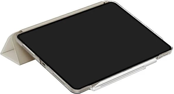 Mbështjellës tablet UNIQ Camden Click për iPad Air 11" (2024), tri-stend Y-fold, auto wake/sleep, mbajtëse Apple Pencil, bezhë