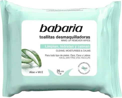 Peceta pastruese fytyre Babaria Aloe Vera 25 copë