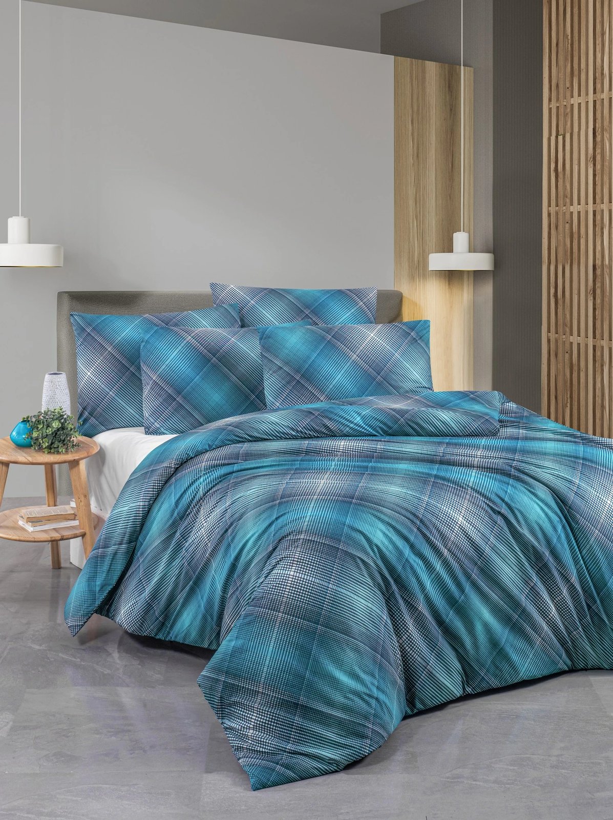 Set mbulesë jorgani single Ranforce, ngjyrë kaltër/dreqkaltër, L'essentiel, Dasha Set mbulesë jorgani single Ranforce, ngjyrë kaltër/dreqkaltër, L'essentiel, Dasha