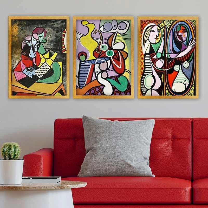 Pikturë dekorative me kornizë (3 copë), Wallity, 3AC_UNPP01_3545