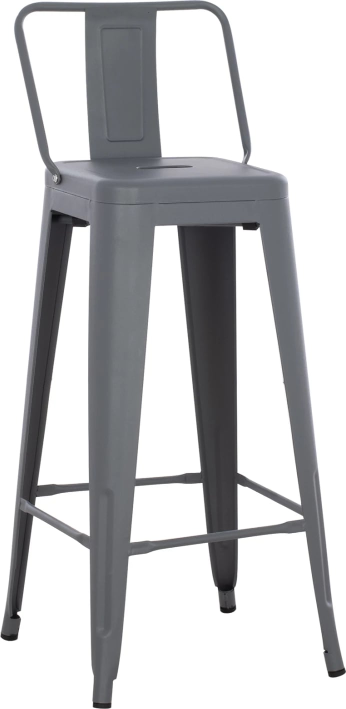 Karrige për bar me mbështetëse MELITA-PRO FH8643.50 metalike, ngjyrë gri, 42x42x100H cm