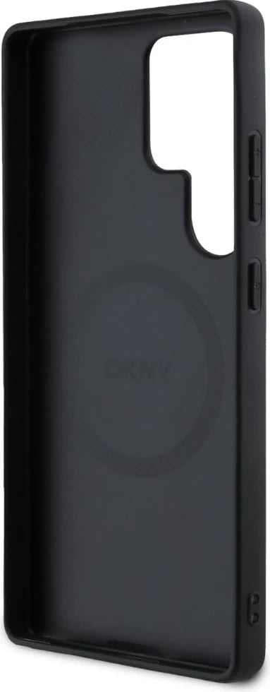 Mbështjellës DKNY Leather Checkered Pattern MagSafe për Samsung Galaxy S25 Ultra, Gri