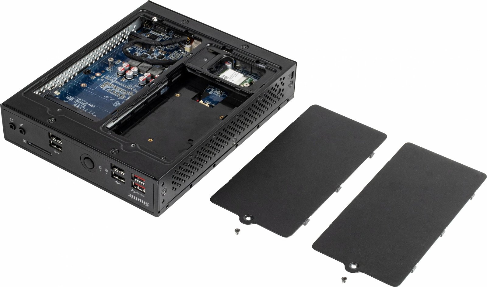 Mini PC Shuttle XPC slim Barebone DS20U3V2, i3-10110U, 2x LAN, fanless, 1.3L