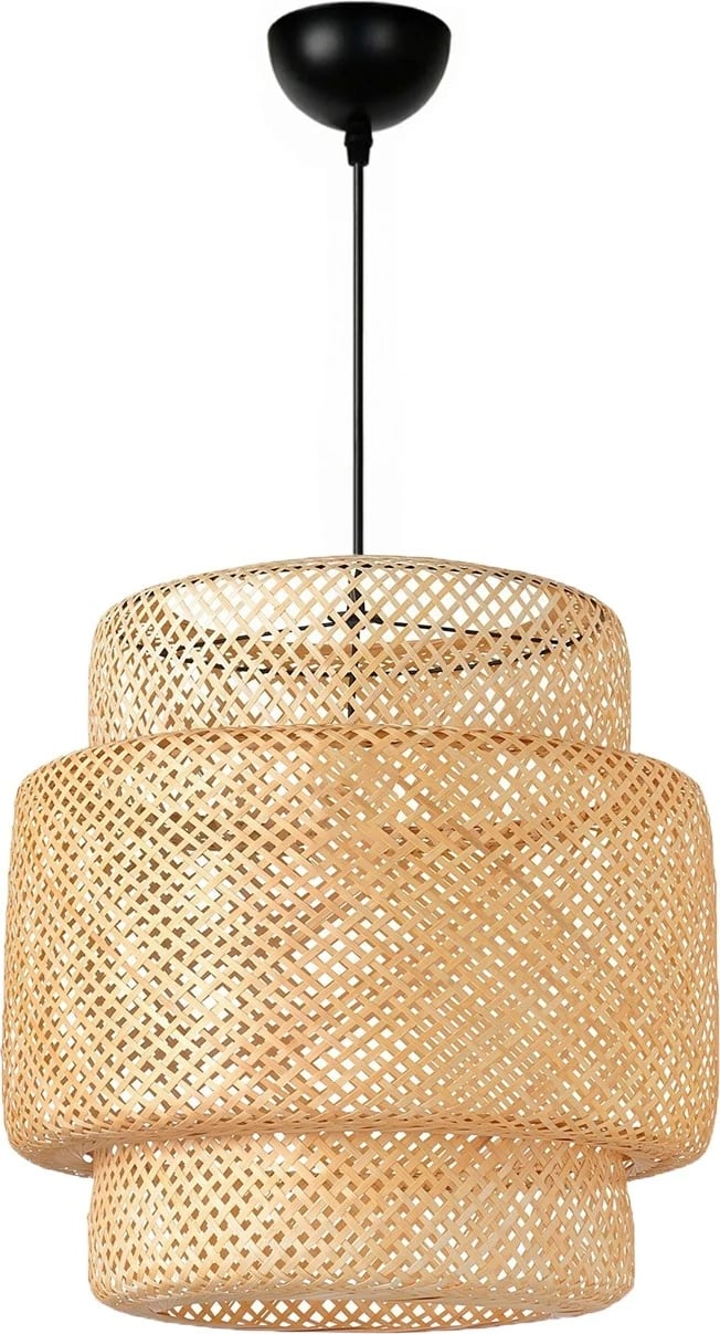 Llambë tavani Opviq, bambu, AYD-3564, bezhë dhe e zezë