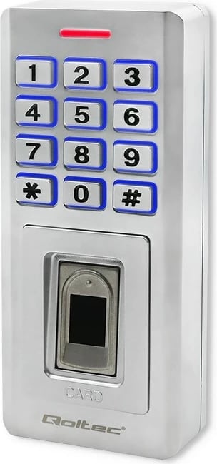 Bravë me kod dhe shenjë gishti Qoltec 52447, argjendtë