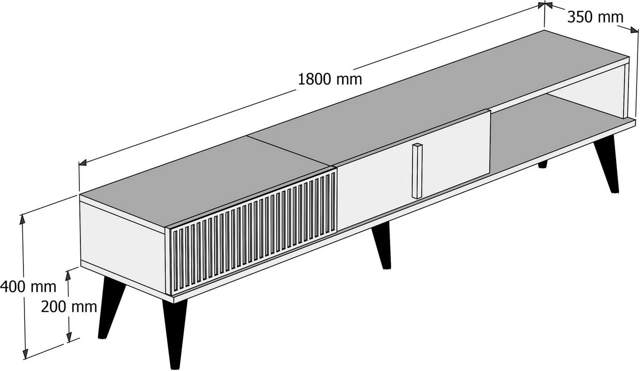 Komodë TV Hanah Home, Milan, ngjyrë arre