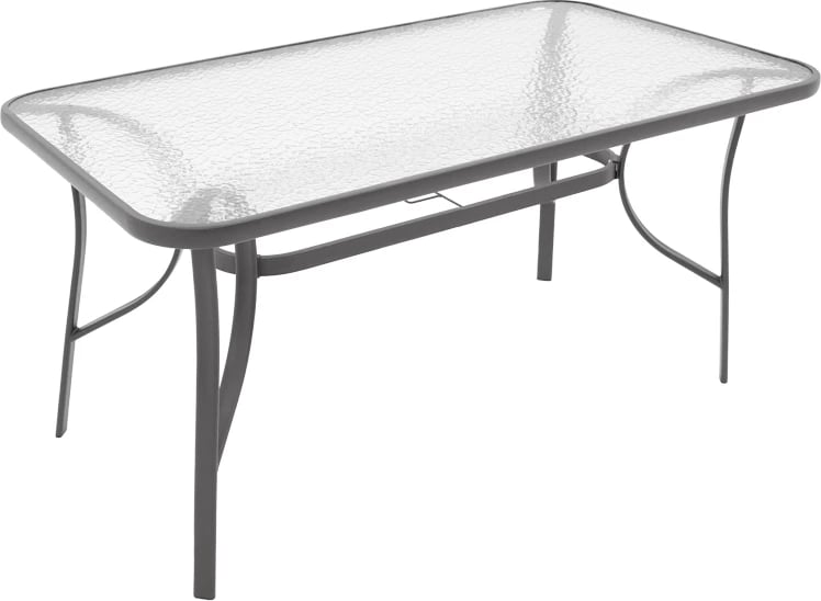 Tavolinë me karrige Calan-Ensure set prej 7 copash, metal dhe tekstilene antracit