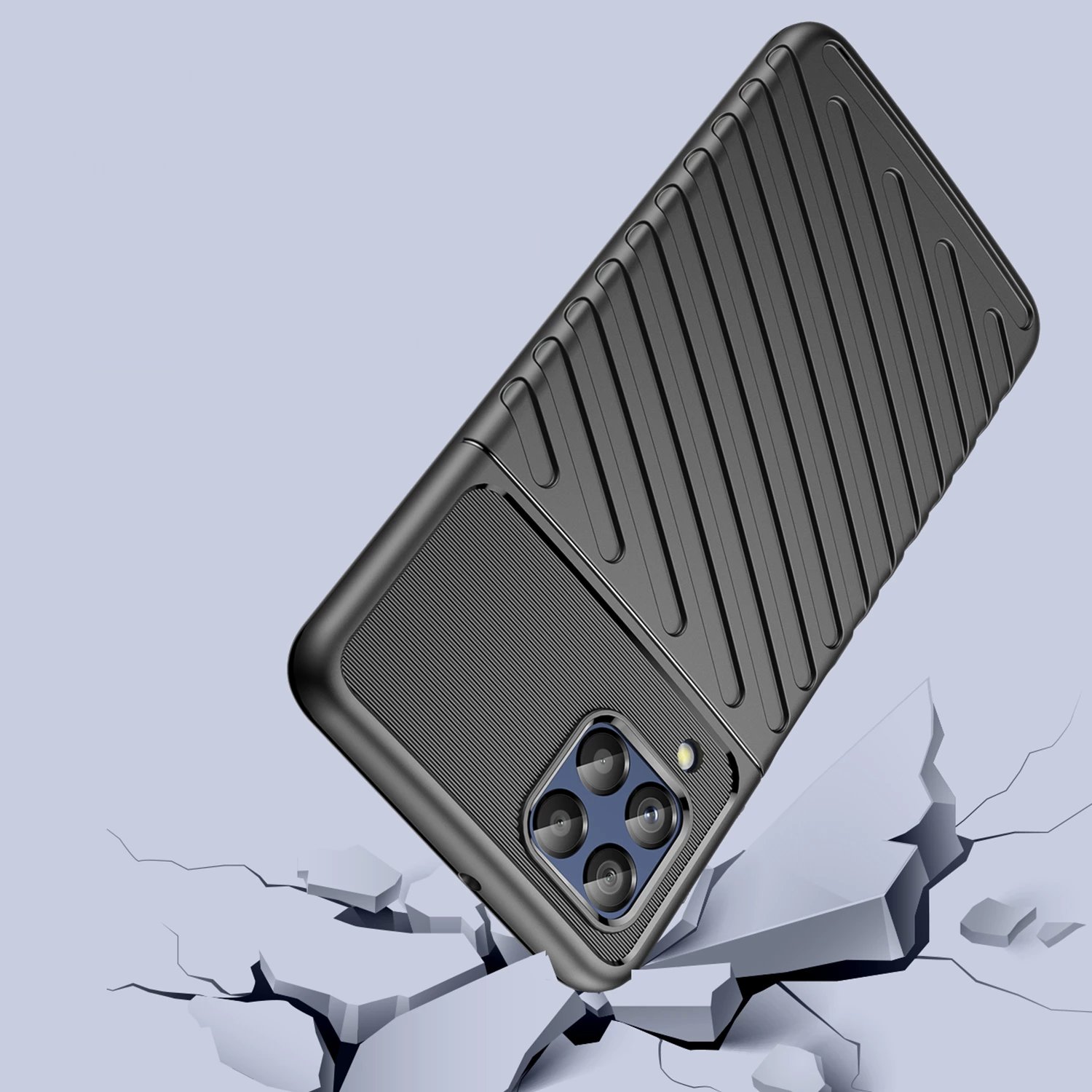 Mbështjellës Hurtel Thunder Case për Samsung Galaxy M53 5G, i zi