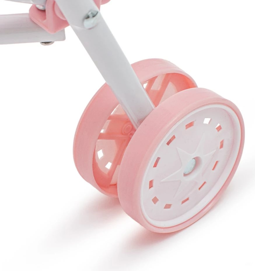 karrocë për kukulla palosëse, Baby Mix, Tara, metal e lehtë, për moshat 3+, rozë