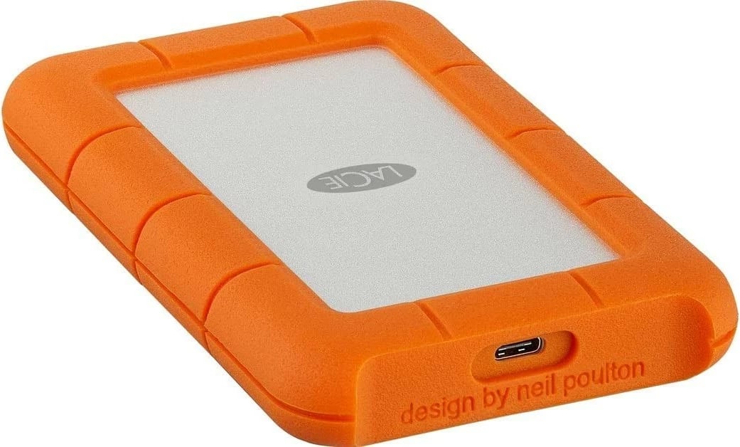 Kasë e jashtme LaCie Rugged 5TB, 2.5", USB Type-C, Portokalli/Gri