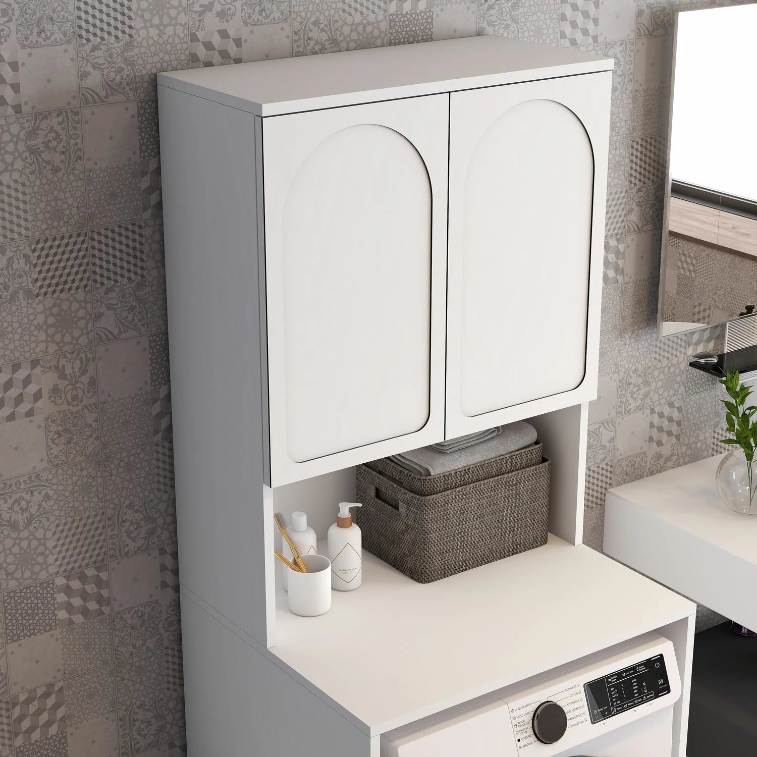 Dollap për lavatriçe, ngjyrë e bardhë, Skye Decor, Lyon 60