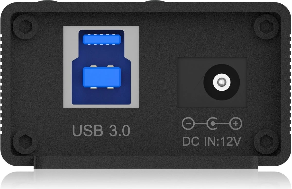 USB HUB IcyBox IB-HUB1717-U3, 16+1 porta, USB 3.2 Gen 1, 96W, Zi