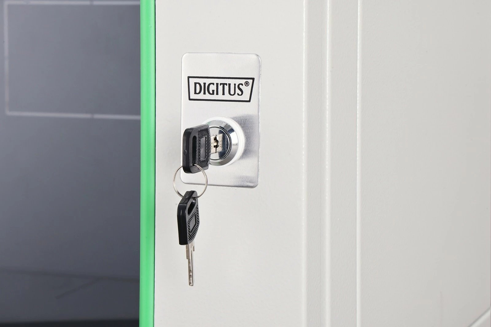 Kabinet rrjeti muror 19" 7U, Digitus DN-37100, derë me xham, 60 kg, IP20, i pa-montuar, gri