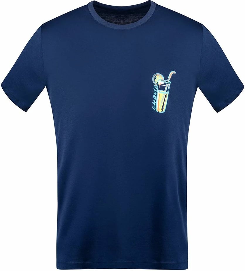 T-shirt për meshkuj Jumeon, Patmos, ngjyrë e kaltër e errët