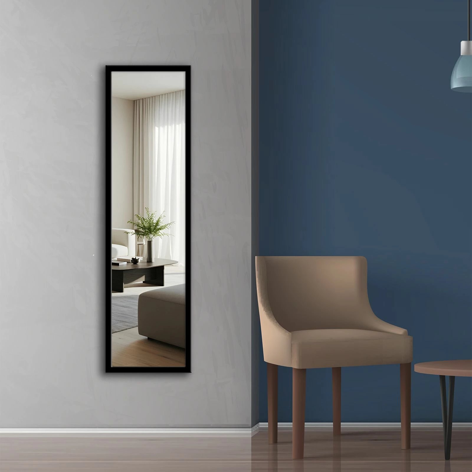 Pasqyrë e gjatë Cheval, ngjyrë e zezë, Skye Decor, 35x125cm