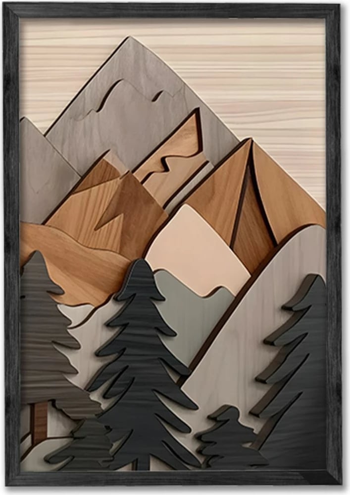 Pikturë dekorative me kornizë (3 copë), Wallity, Ersy3Syhcrv61