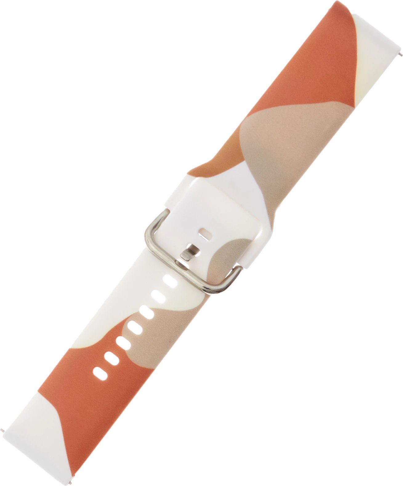 Rrip silikoni për Samsung Galaxy Watch 46mm, Hurtel, model Moro Band, 22 mm, bezhë/portokalli/e bardhë