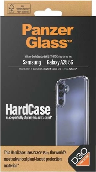Mbështjellës PanzerGlass HardCase për Samsung Galaxy A25 5G, transparent