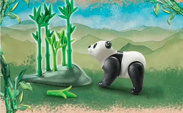 Set figurash Playmobil Wiltopia 71060 panda, 9 copë