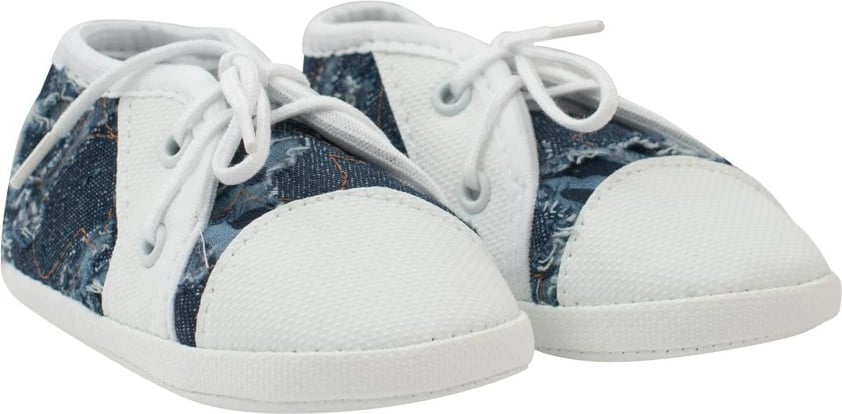 Papuçe bebe stil patikash, New Baby, 0–3 muaj, shollë e butë sintetike, gjatësi tabani 10 cm, blu