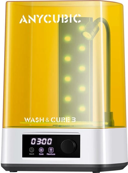 Pajisje pastrimi dhe tharje për printime 3D AnyCubic Wash & Cure 3, 4L, UV, e verdhë