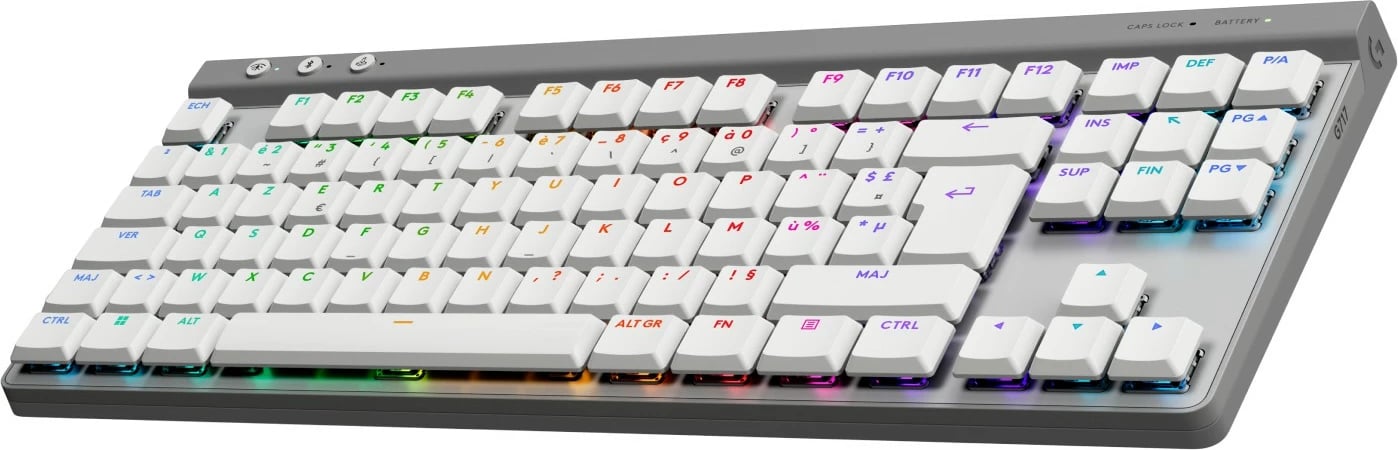 Tastierë Logitech G515 LIGHTSPEED TKL, Wireless, RGB, e bardhë