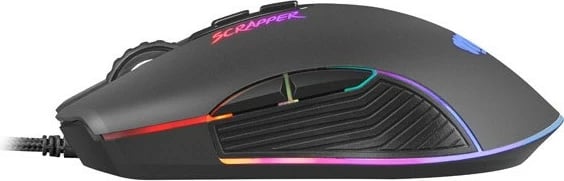 Maus gaming Fury Scrapper NFU-1699, 6400 DPI, me ndriçim RGB, i zi