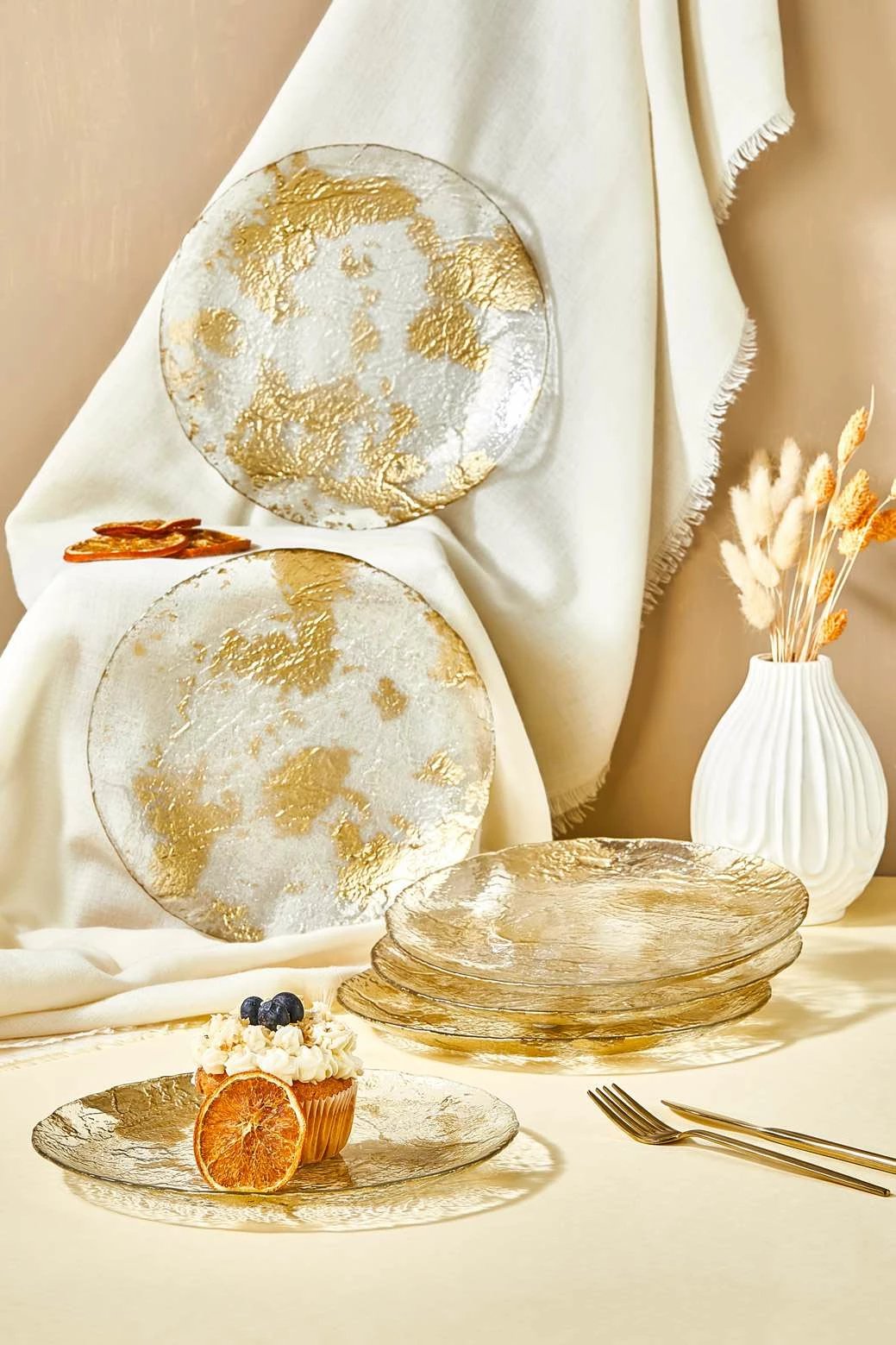 Set pjatash ëmbëlsirash (6 copë), Hermia, Marmo