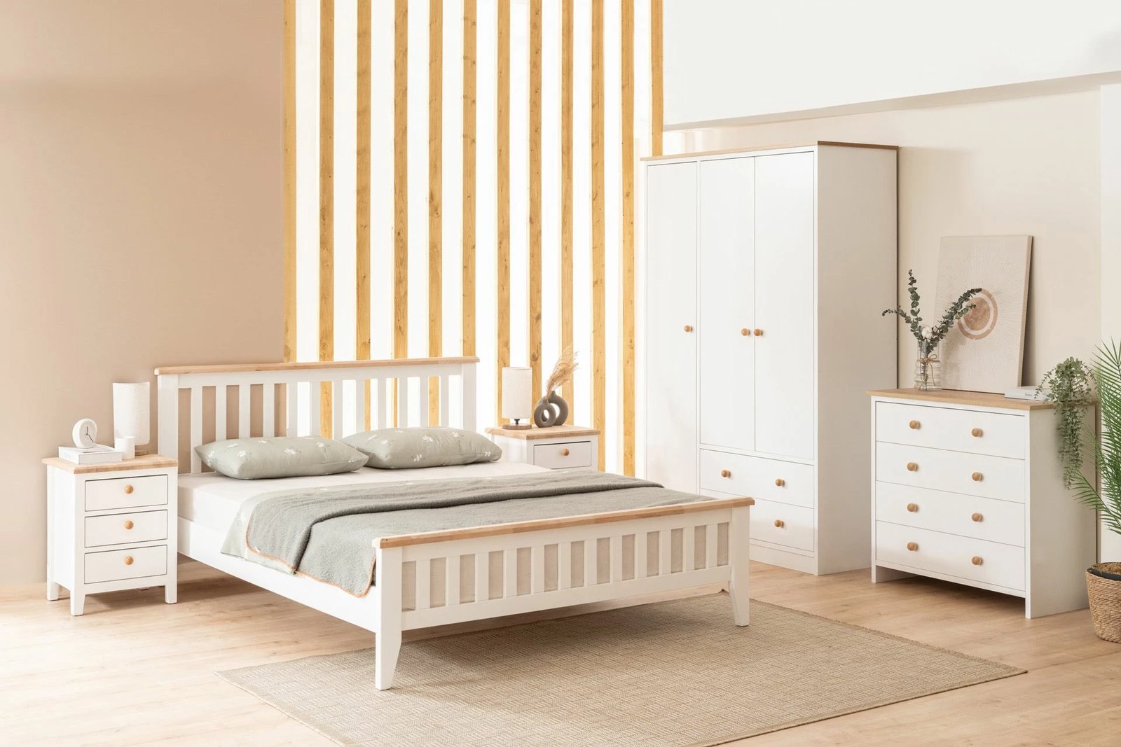 Kornizë krevati teke Hanah Home, stil modern country, 90x200