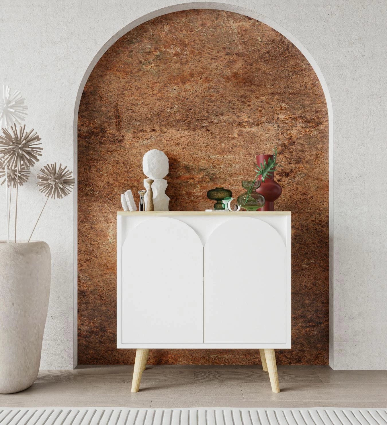 Konsol Skye Decor, Venezia 75, ngjyrë lis safir, e bardhë