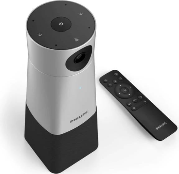 Kamerë konferencash Philips PSE0550/00 me mikrofon të integruar, 4K, Full HD, USB, e zezë/argjendtë Kamerë konferencash Philips PSE0550/00 me mikrofon të integruar, 4K, Full HD, USB, e zezë/argjendtë