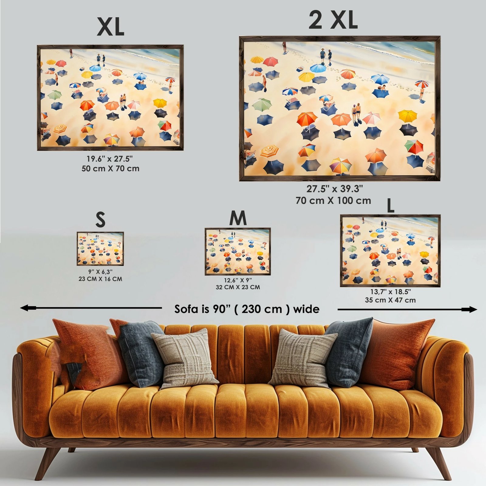 Pikturë dekorative me kornizë MDF, shumëngjyrëshe, Wallity GE096-L