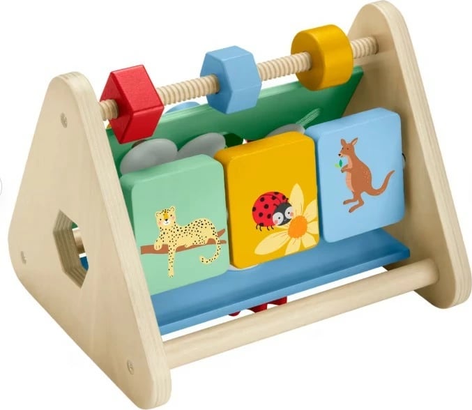 Lodër edukative prej druri Fisher Price HYG48, shumëngjyrëshe