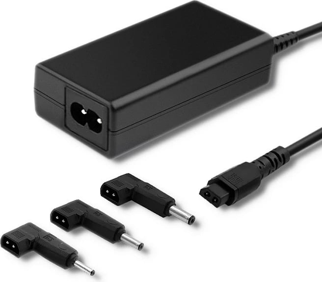 Kasë furnizimi Qoltec për Asus, 65W, 3 plugje, me kabllo rryme, e zezë